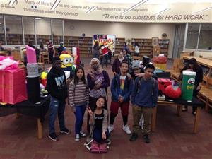 Students in Library 